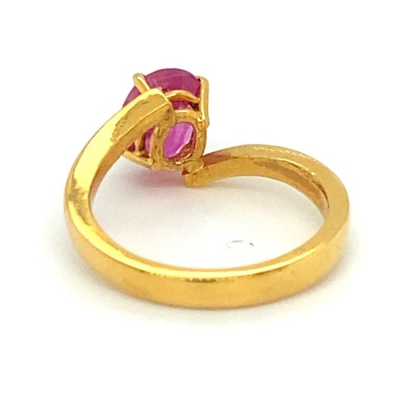 Afghan Ruby 2.25ct Solid 22K Yellow Gold Ring - Picture 5 of 8